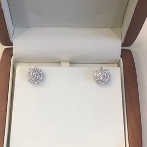 Authentic double halo diamond earrings 💕Sale